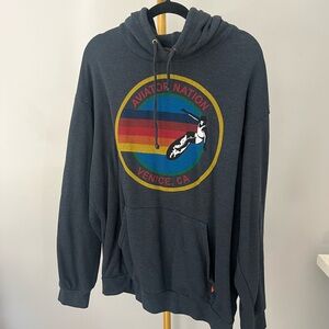 Aviator Nation Dark Gray Hoodie with Multicolor Logo